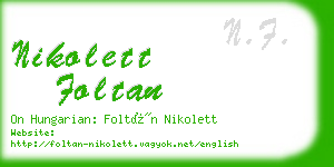 nikolett foltan business card